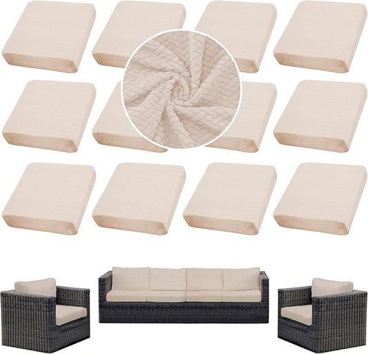 Outdoor Cushion Covers Set, Replacement by SUKAIKEQA