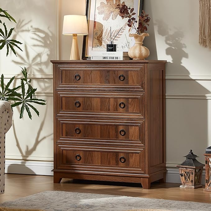 Joaxswe Farmhouse 4 Drawer Dresser - Image 6