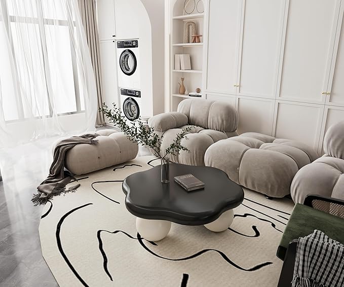 35.03" Cloud Coffee Table for Living Room Unique Coffee Table Modern Low Coffee - Image 6