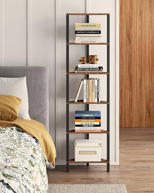 TUTOTAK Corner Shelf, 6-Tier Corner Bookshelf by ChoosetutotakFurnitureBuildYourCozyHome
