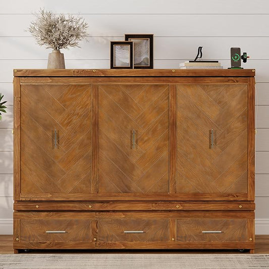 KEIKI Queen Murphy Bed Cabinet by KEIKI