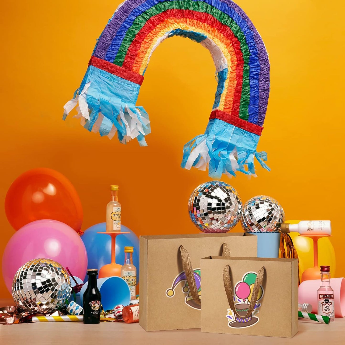 BagDream Paper Bags 10.6x3.1x8.3 25Pcs Gift Bags Heavy Duty Kraft Brown Gift Paper Bags with Handles Soft Cloth, Party Favor Bags, Shopping Bags, Retail Merchandise Bags, Wedding Party Gift Bags