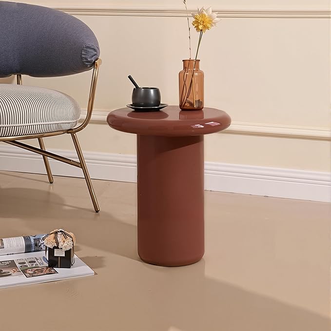 Acanva Modern End Tables with High Glossy Finish, Curved Edges, Accent Center by acanva