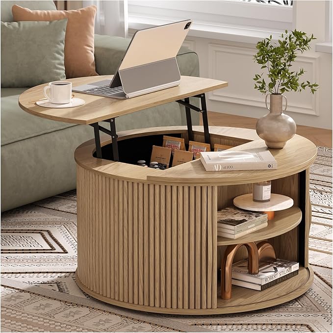 SULIVES Round Coffee Table by SULIVES