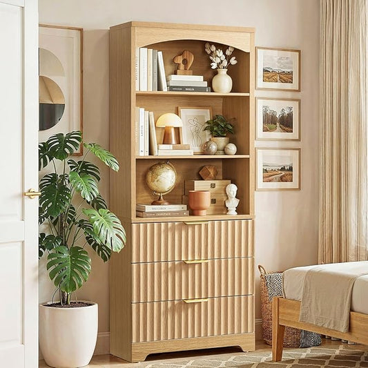 TEENFON 63.3" Tall Bookshelf, Bookshelves and Bookcases by TEENFON