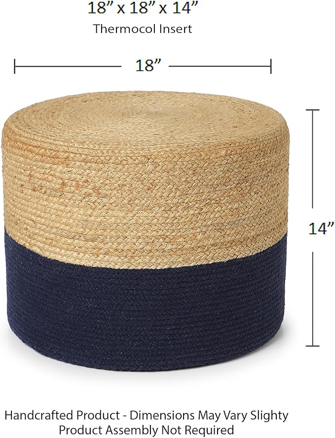 · REDEARTH · Cylindrical Pouf Foot Stool Ottoman - Image 3