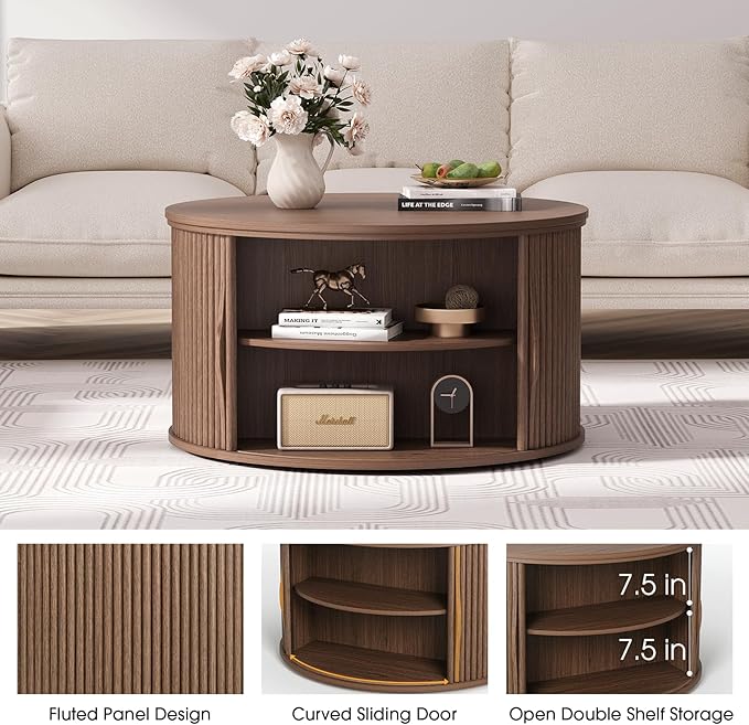 SULIVES Round Coffee Table - Image 3