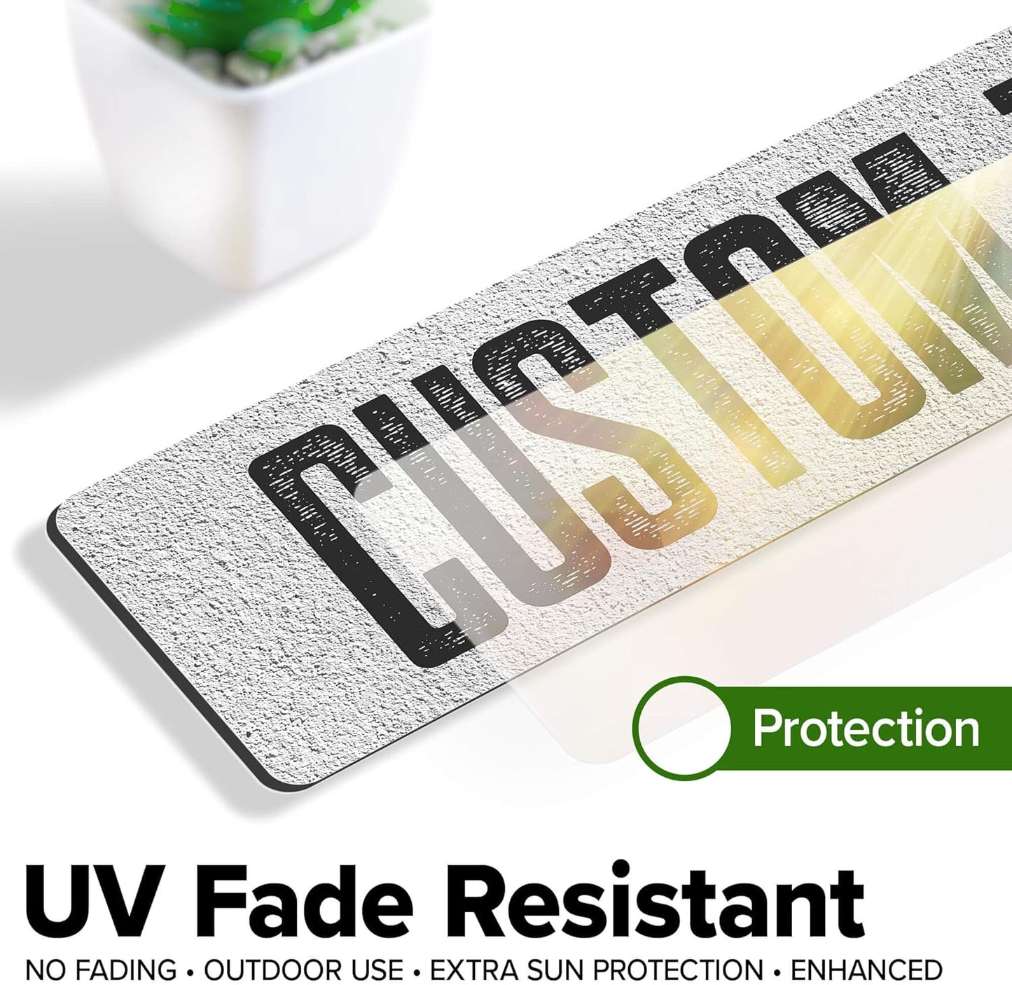 Custom Sign, Custom Street Sign, 11 Font Colors, 13 Font Styles, 4 Hole Options, 22 Sizes, 3x12 Inches, Rust Free DiBound, Fade Resistant, Made in USA by My Sign Center (Concrete)