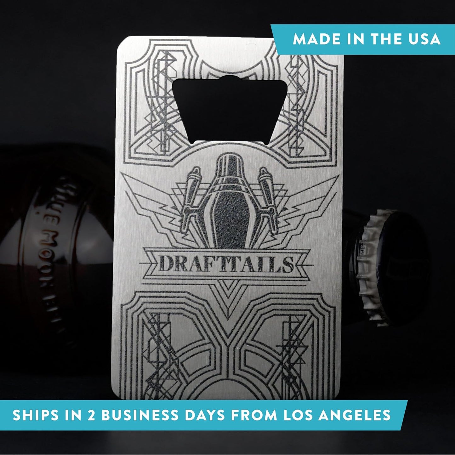 Custom Metal Bottle Opener Business Cards (Stainless Steel, 200 pcs) - 2 Business Days Personalized Stainless Steel Bottle Opener With Your Logo Printed 1.5mm Thick