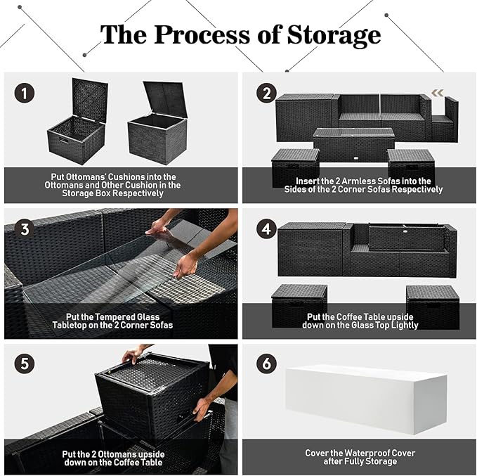 Tangkula 8 Pieces Patio Furniture Set - Image 5