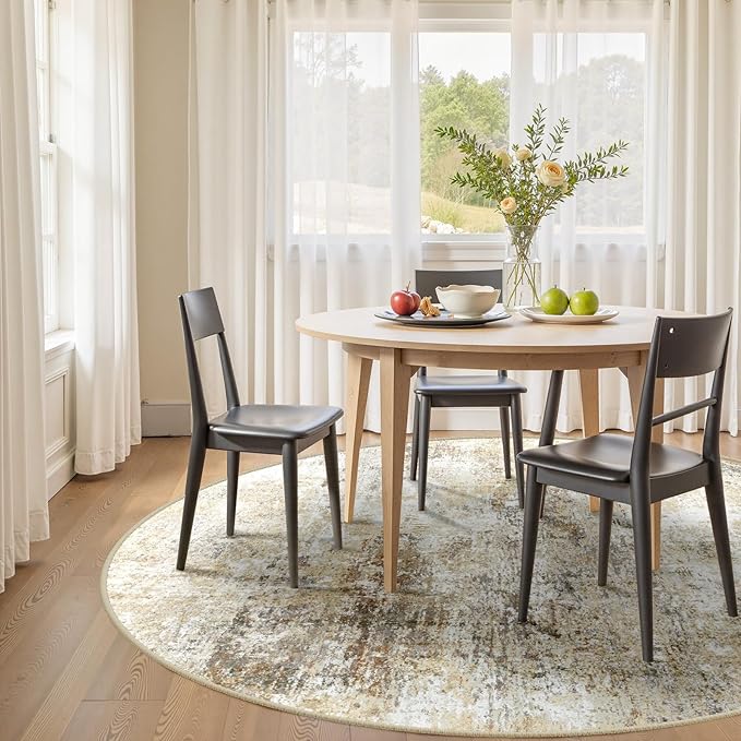 RELEANY Washable Area Rugs 6ft Non-Slip Modern Abstract Soft - Image 3