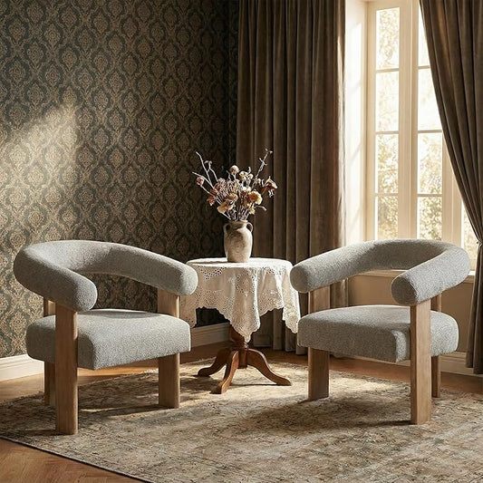 VKNOW Accent Chair Living Room Chairs Set of 2, Modern Upholstered Arm Chair by VKNOW