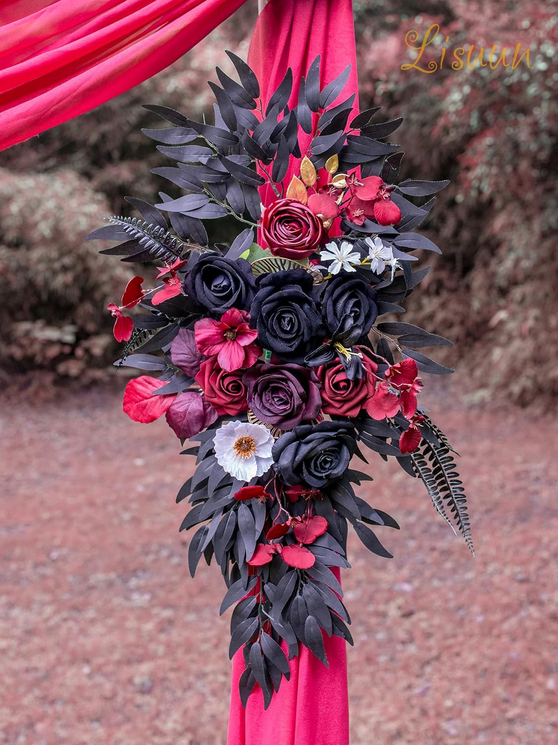 Wedding Arch Flowers, Artificial Flowers for Decoration, Large Flower Swag for Boho Styles Wedding Ceremony Floral Decor - Pack of 2