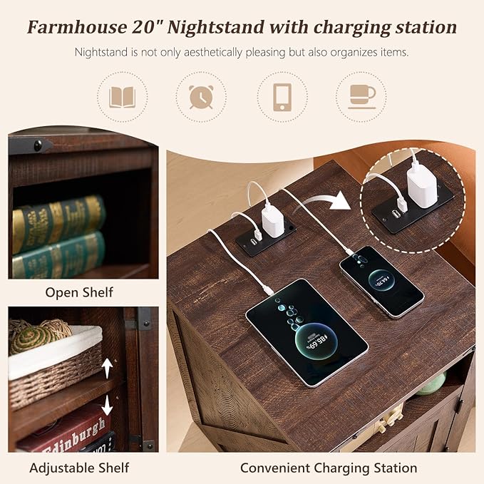 IFGET Farmhouse Furniture Set of 3, Includes 48" Lift Top Coffee Table - Image 4