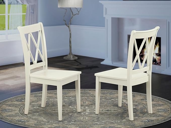 East West Furniture CLC-LWH-W Clarksville Dining Room Chairs - Image 2