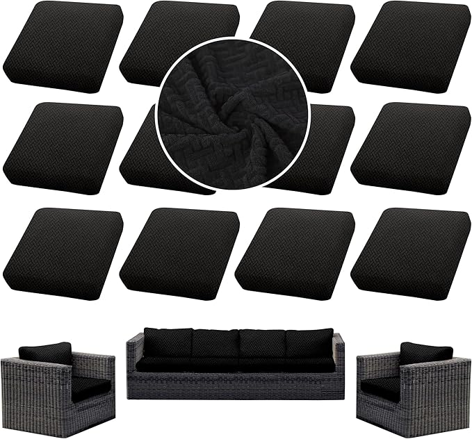 Outdoor Cushion Covers Set, Replacement by SUKAIKEQA