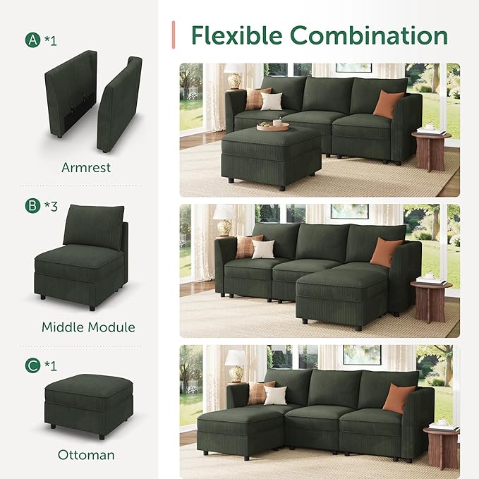 HONBAY Modular Sectional Sofa - Image 6