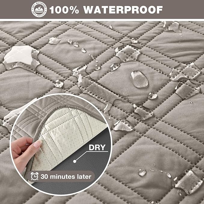 TAOCOCO Waterproof Recliner Sofa Cover, Non Slip Split Recliner Couch Covers - Image 3