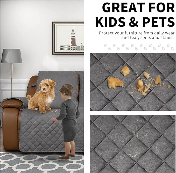 Easy-Going Oversized Loveseat Recliner Cover, Reversible Couch Cover - Image 8