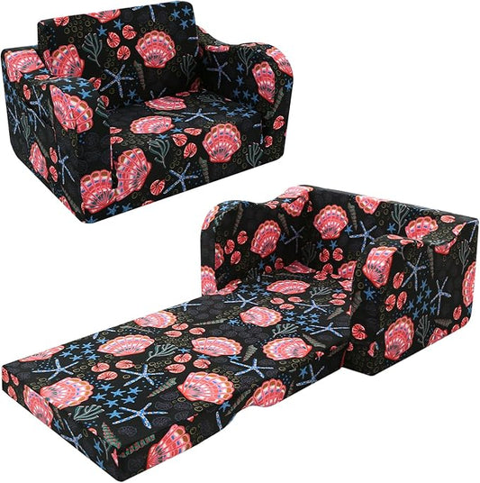 MeMoreCool Folding Kids Couch – 2-in-1 Toddler Sofa Bed, Lounge Chair by MeMoreCool
