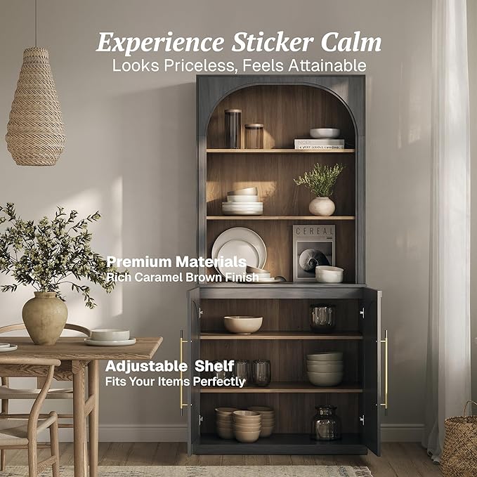 BELLEZE 72" Tall Storage Cabinet - Image 4