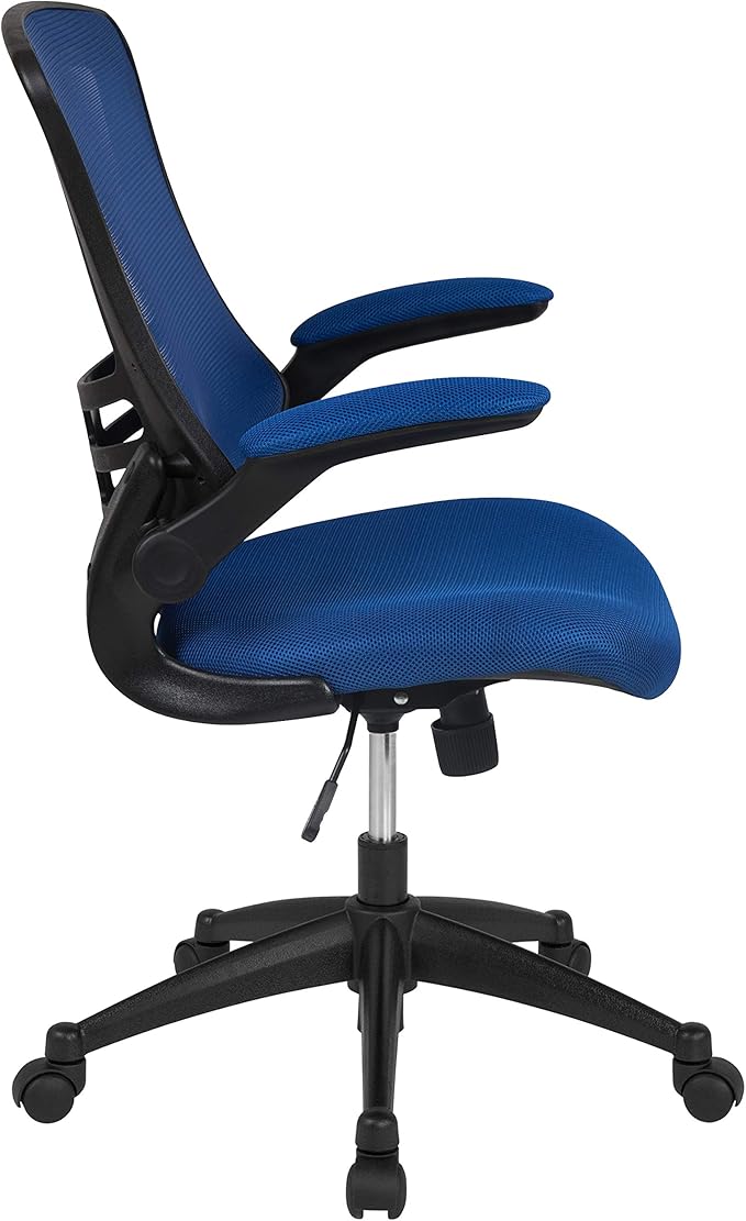 Flash Furniture Kelista Mid-Back Blue Mesh Swivel Ergonomic Task Office Chair - Image 8
