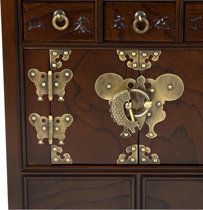 Red Lantern Korean Style 18 Drawer Herbal Medicine Chest - Image 8