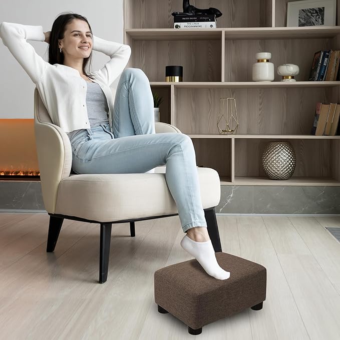 CAROLMADE Small Foot Stool Ottoman Footstool - Image 4