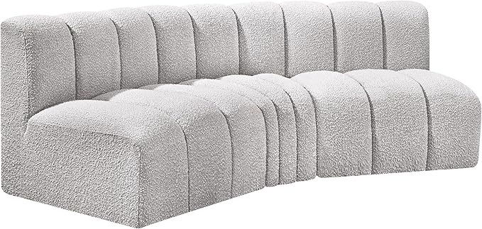 Meridian Furniture 102Grey-S3B Arc Collection Modern | Contemporary Modular Sofa - Image 6