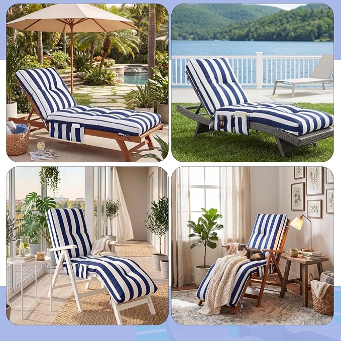 Kigley Outdoor Chaise Lounge Cushions - Image 4