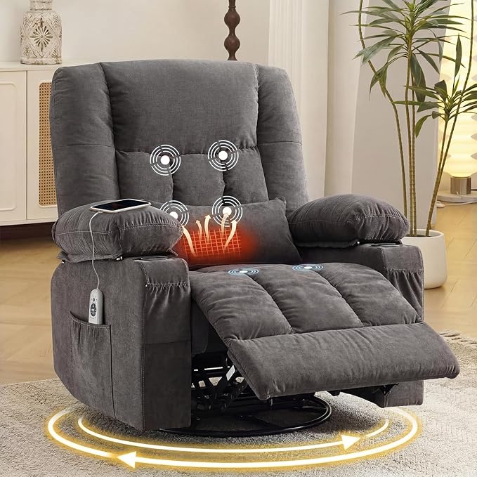 Swivel Rocker Recliner Chair by Bosmiller