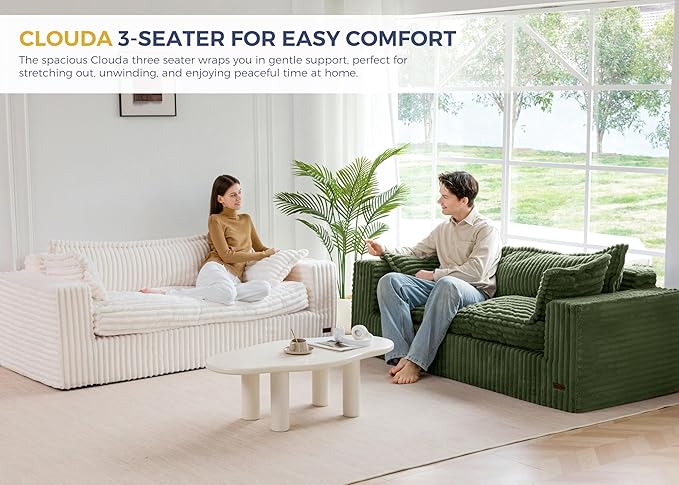 MAXYOYO 76" Sofa Couch, Loveseat Boneless Couch in a Box, Upholstered Small - Image 7