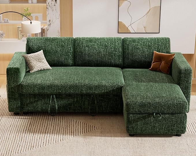 Sunny Heart 82" L Shaped Sectional Sleeper Sofa Bed - Image 3