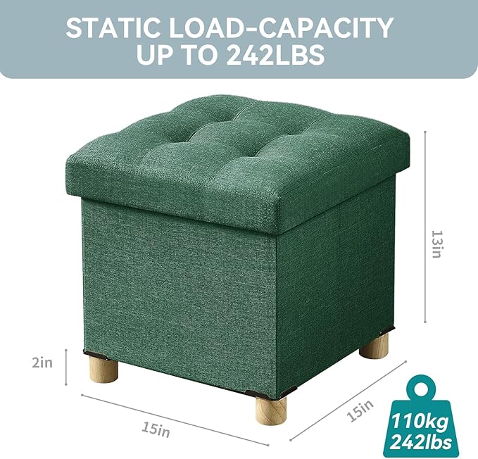 BRIAN & DANY Ottoman with Storage, Small Storage Ottoman - Image 2