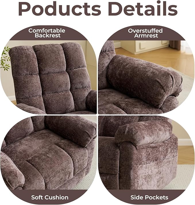 Oversized Swivel Rocker Recliner - Image 7