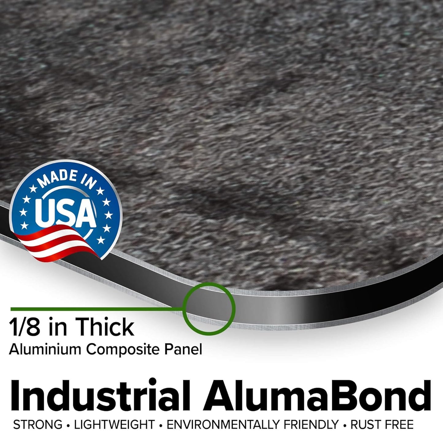 Custom Sign, Custom Street Sign, 11 Font Colors, 13 Font Styles, 4 Hole Options, 22 Sizes, 36x48 Inches, Rust Free DiBound, Fade Resistant, Made in USA by My Sign Center (Grunge Metal)