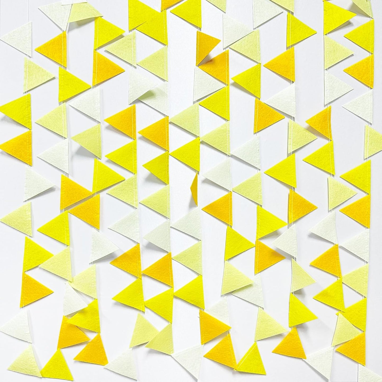 Yellow Party Decorations Ombre Yellow Felt Hanging Triangle Mini Bunting Pennant Banner Flag for Birthday Wedding Baby Shower Bridal Shower Engagement Lemon Bee Sunflower Party Classroom Nursery Decor