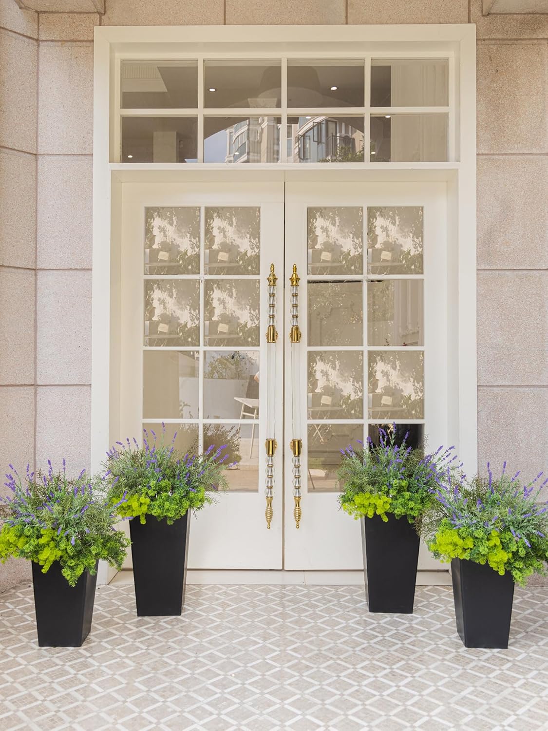 PARTY JOY 17 Bunches Fake Plants Outdoor, Fake Bushes UV Resistant Artificial Flowers Greenery Shrubs Faux Greenery for Outdoor Garden Patio Front Porch Yard Decor