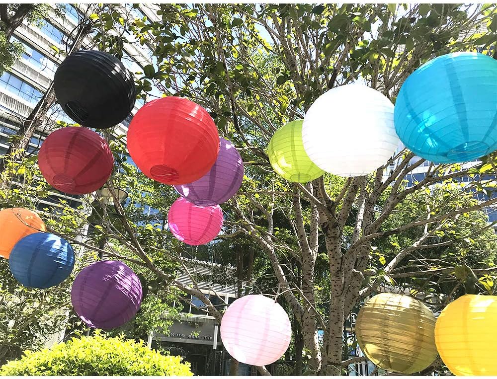 BEISHIDA 6-Inch Red Round Paper Lanterns Decorative Hanging Asia Chinese Japanese Paper Lanterns Lamp for Birthday Wedding Baby Bridal Shower Christmas Home Decor Party Decoration（6 Packs）