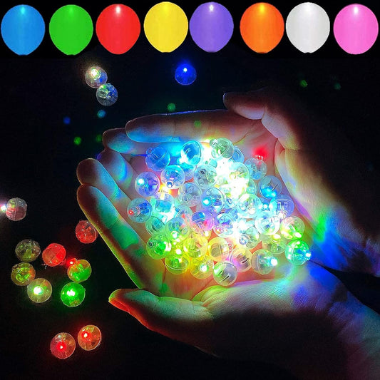 50pcs 5 Mixed Colors Balloon Lights, LED Assorted Colors Ball Lights, Mini Round LED Ball Lamp for Paper Lanterns, Balloons, Birthday Parties, Weddings, Halloween, Christmas Decorations