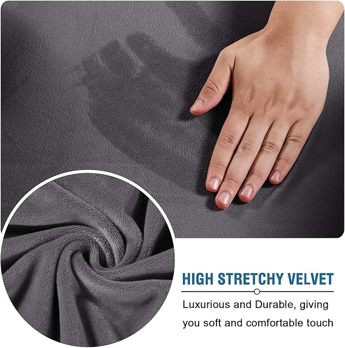H.VERSAILTEX Rich Velvet Stretch 2 Piece Cover Chair Slipcover Sofa Cover - Image 5