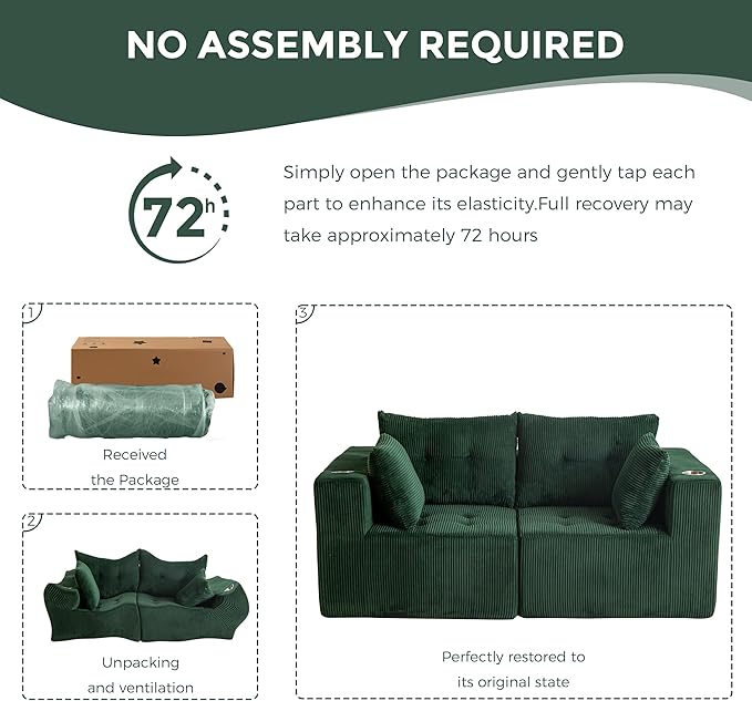 MAXYOYO Modular Sectional Sofa Couch, Loveseat Boneless Cloud Couch - Image 6