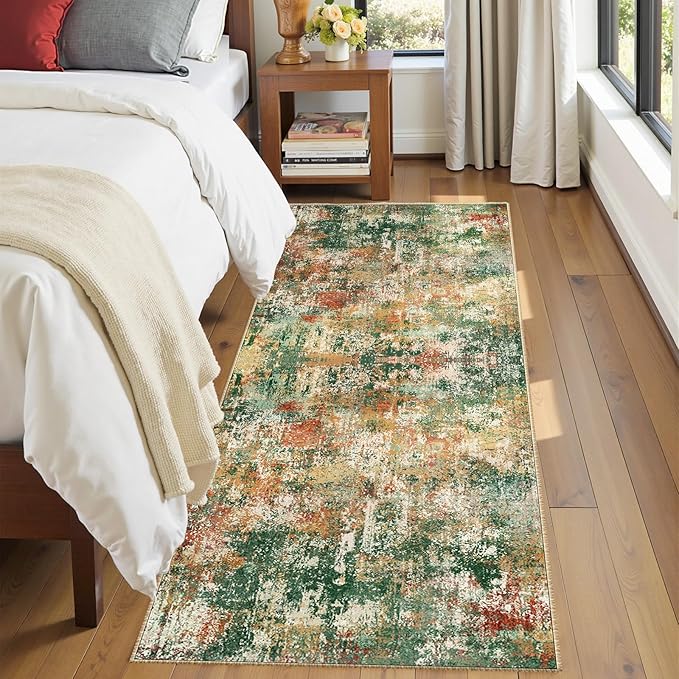 RELEANY Washable Area Rugs 2'x8' Non-Slip Modern Abstract Soft - Image 4