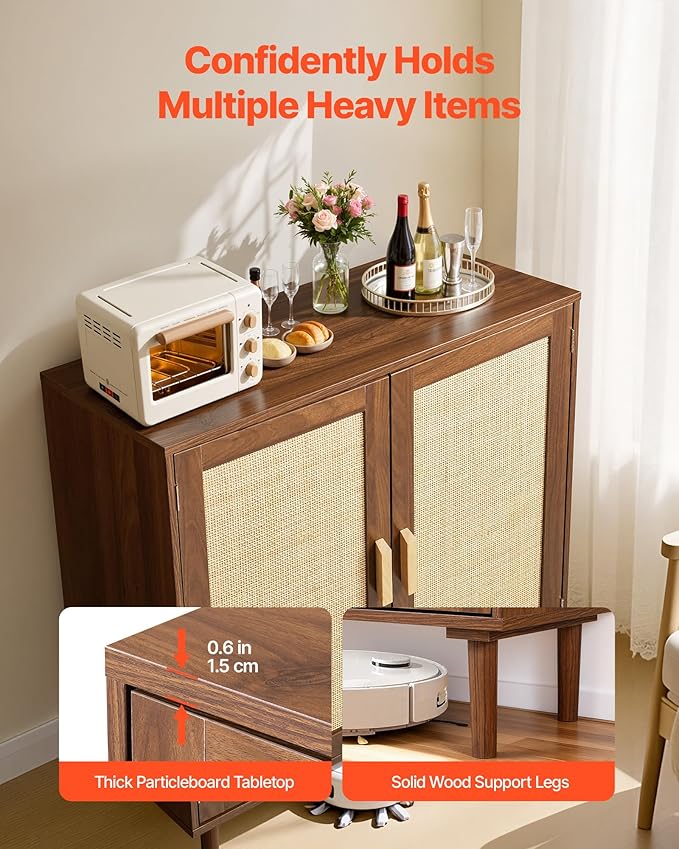 VEVOR Rattan Cabinet, Rattan Storage Cabinet - Image 6