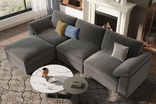 EASE MOOSE Oversized Sectional Modular Sofa, Large L Shape Sectional Couch Wide by EASEMOOSE