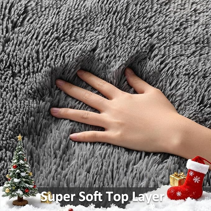 Ophanie Small Rug Washable Non Slip Throw Bedside Area Rugs, Fluffy Soft Mini - Image 2