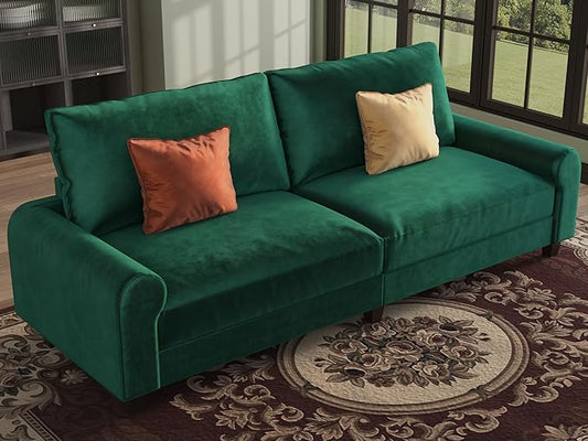 EASE MOOSE 70.6" Velvet Loveseat Sofa, Soft Deep Seat Couches by EASEMOOSE
