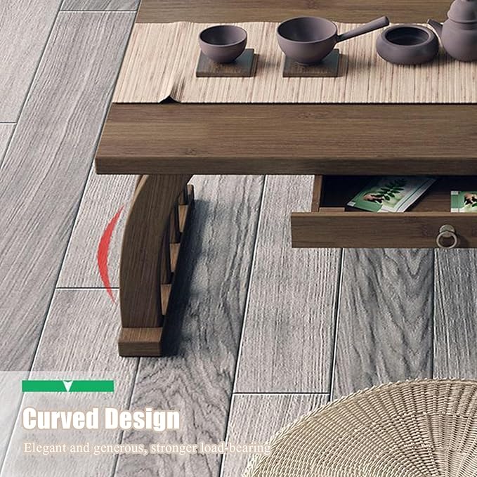 Bamboo Japanese Floor Table, Small Coffee Table & Tea Table, Altar Table - Image 5