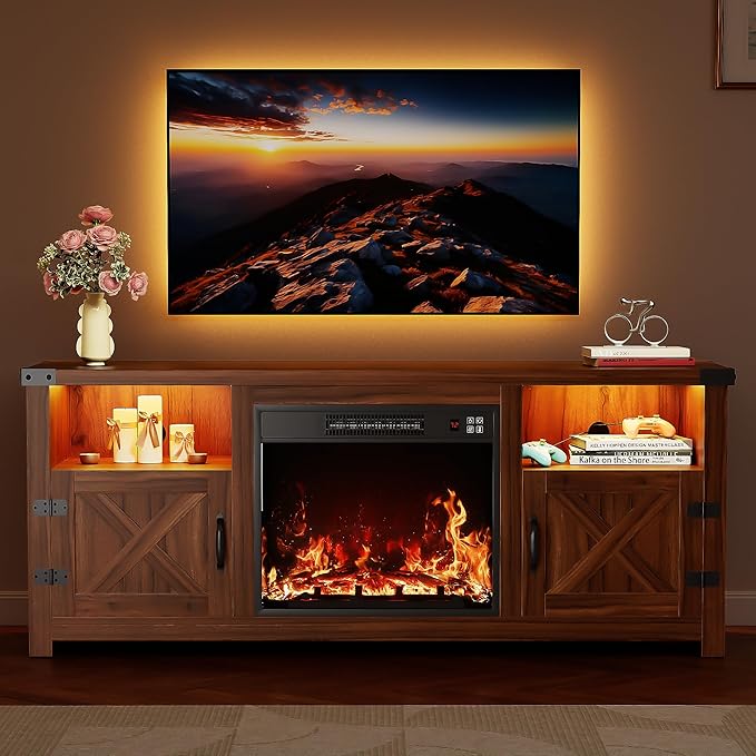 YESHOMY LED Fireplace TV Stand - Image 11