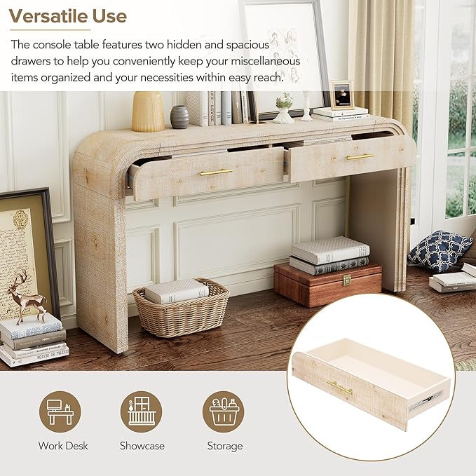 59" Unique Retro Silhouette Console Table - Image 4